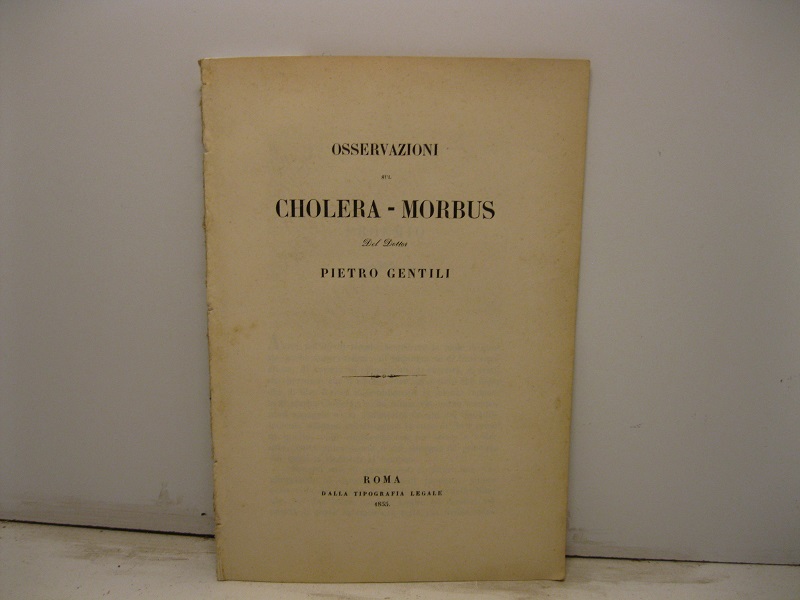 Osservazioni sul cholera-morbus